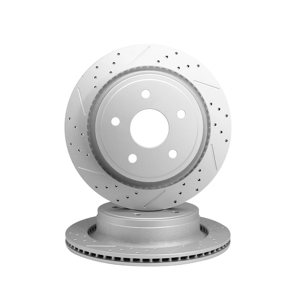 Rotores de disco de freno delanteros y traseros para Ram 1500 Classic Chrysler Aspen 2011-2018 Foto 4 de 4