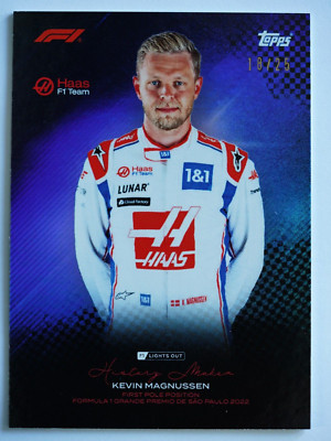 Topps F1 Formula 1 Lights Out 2022 Kevin Magnussen /25 Parallel History Maker