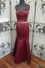 D616 BILL LEVKOFF WINE 1615 SZ 12 FORMAL BRIDESMAID PROM FORMAL GOWN DRESS