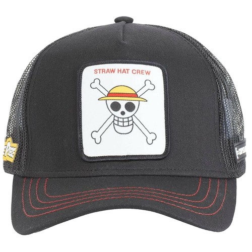 Low Profile Structured Mesh Straw Trucker Hat Snapback Cap Low Profile Structured Mesh Straw Trucker Cap, Black at  main image 2