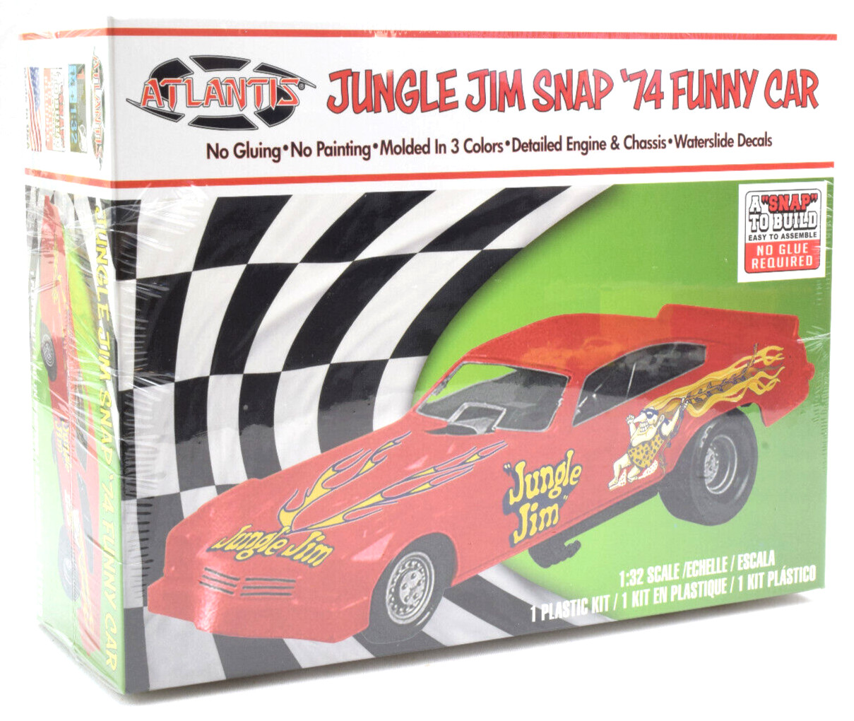 Atlantis Jungle Jim 74 Chevy Vega Забавный автомобиль-драгстер 132 Snap Model Car H1119 3790₽