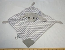 BooginHead bunny rabbit gray chevron striped baby security blanket lovey teether