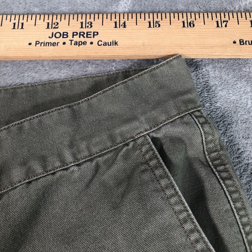 Patagonia Duck Pants Mens 34 Green Canvas Flat Front Straight Leg Outdoor Hike - Picture 12 of 15