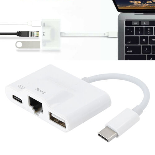 Adaptadores Ethernet USB recargable tipo C tarjeta de red cableada externa para FTD - Imagen 1 de 12
