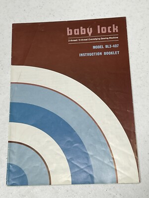 Baby Lock  LIMITED OFFER Black and White Manual (COPY) BL3-407