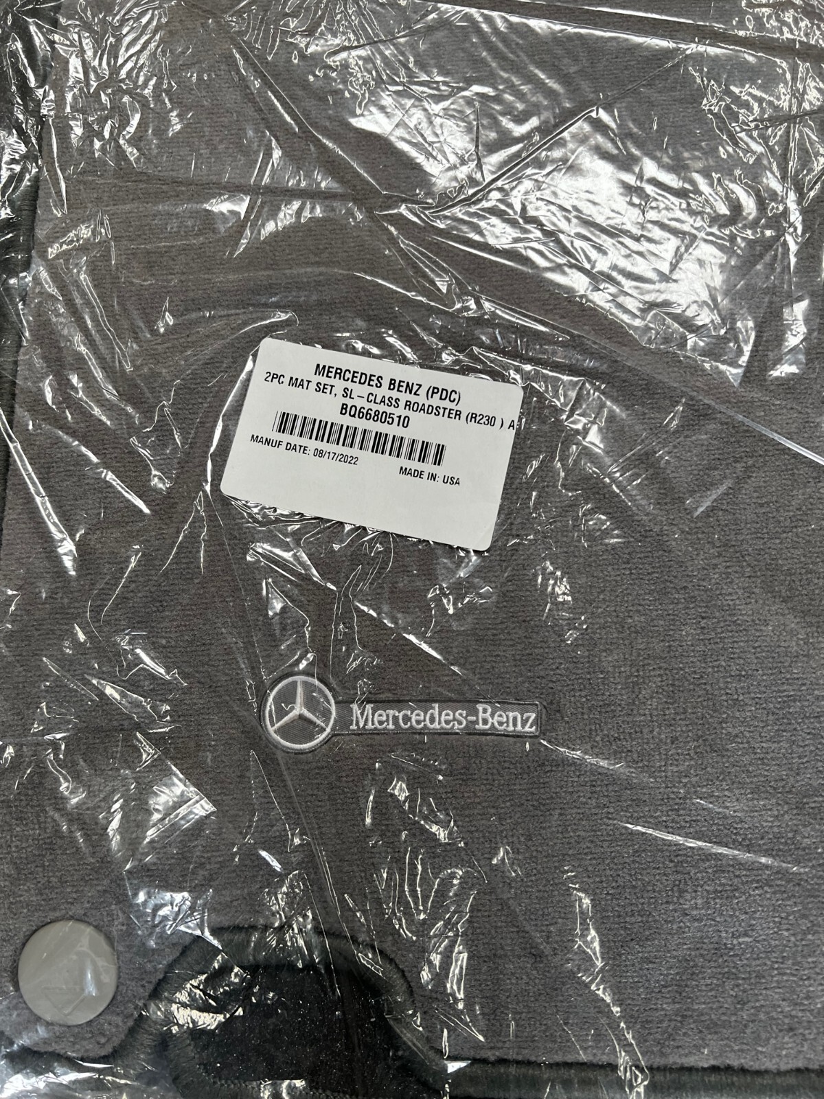 Fußmatten Passend Für Mercedes SL R230 55 AMG 5.4 476 PS Benzin 350 KW 2001 - 2002 M 113.992