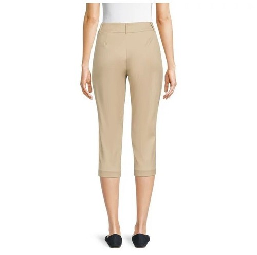 Schicke und bequeme Time and Tru elegante Damen-Caprihose Größe 16 in natürlichem Hellbraun - Bild 9 von 15