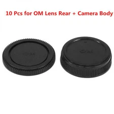 10 x Lens Rear Cap Back Cover + Camera Body Cap Cover Set for Olympus OM Mount