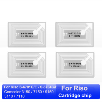 4PC S6701G/E - S6704G/E Ink Cartridge Chip for Riso 3150 7150 9150 3110 7110
