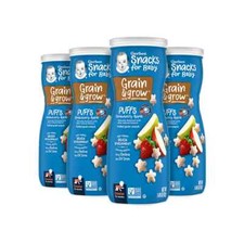 Gerber Puffs Strawberry Apple Snack pack of 6 