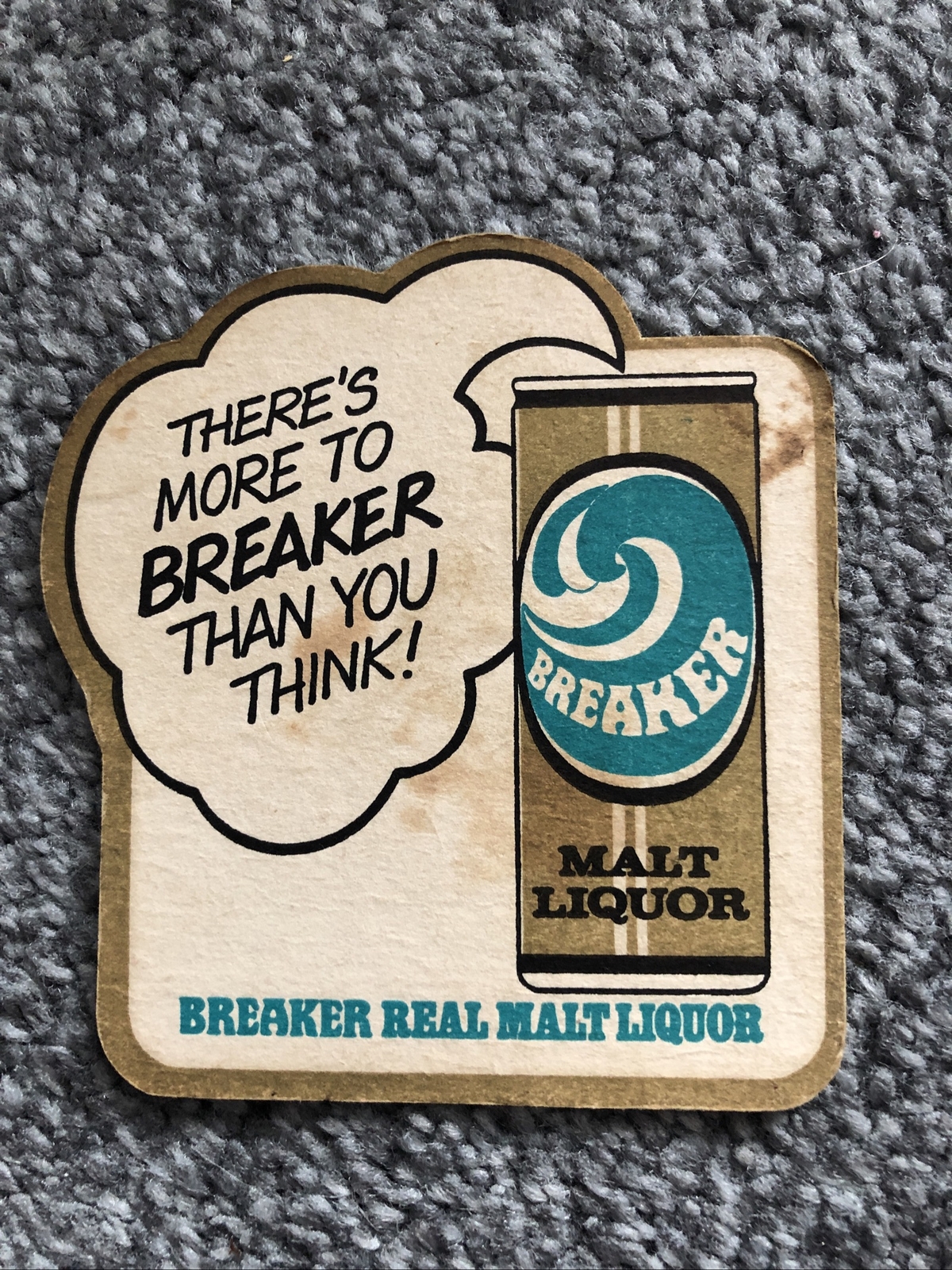 Vintage TENNENT'S / BREAKER MALT LIQUOR Cat No'91 Beer mat / Coaster