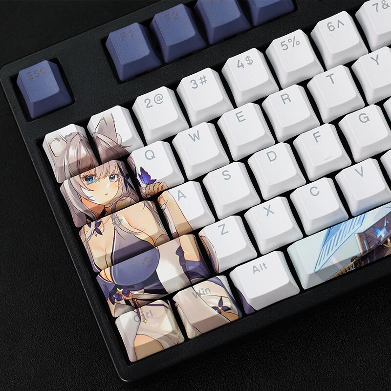 Games Azur Lane Shinano Transparent PBT Keycap OEM Height f/Mechanical Keyboard - Image 3 of 4