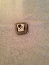VINTAGE MOTHER OF PEARL INITIAL F BELT BUCKLE