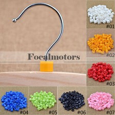 Plastic Snap On Hanger Size Markers Garment Sizers Donuts Cubes 100PCS New
