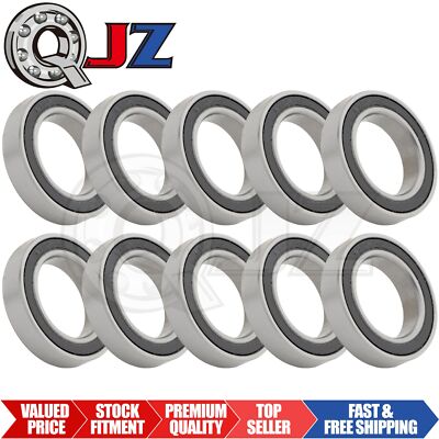 [Qty.10] 6802-2RS Deep Groove Radial Ball Bearing [15mm Bore x 24mm OD x 5mm W]