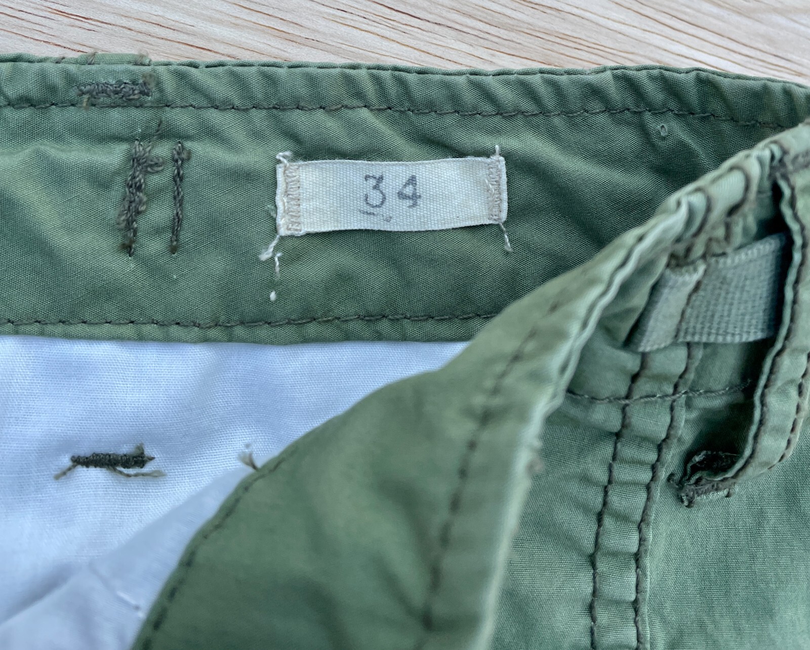 Denim & Supply by Ralph Lauren Army Green Solid Button Zip Cargo Shorts Mens 34 thumbnail 6