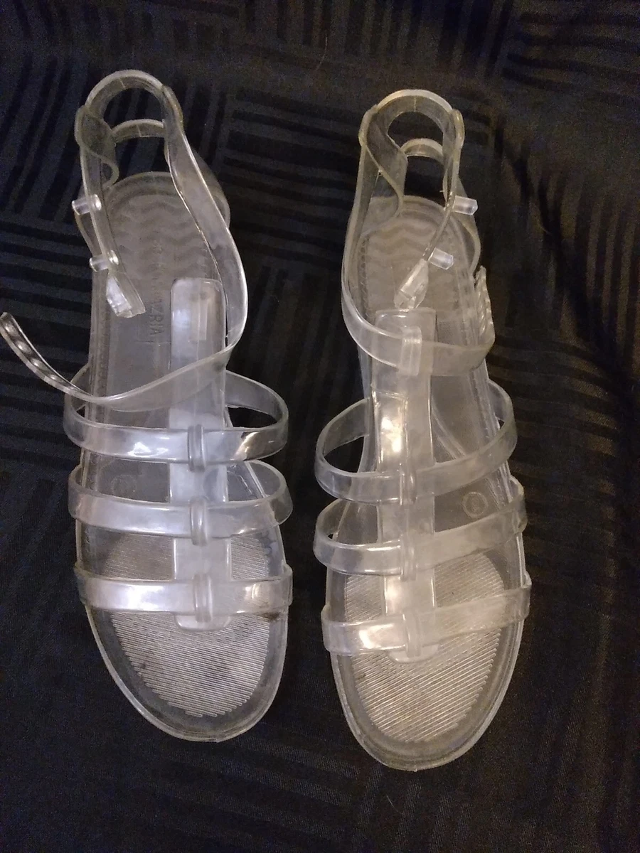 Bcbg clear sandals sales