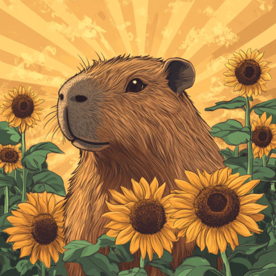 XXL18X18cmAutoaufkleber Transparenter Capybara  Wetterfester Vinyl sticker