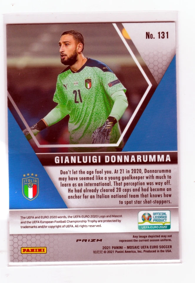 2021 Euro Mosaic Gianluigi Donnarumma Silver Mosaic SP Refractor Euro Winner 🔥 - Image 2 of 2
