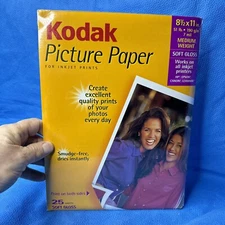 Kodak 25 Sheets Soft Gloss Picture / Photo Paper - 8 1/2" x 11" NEW / Sealed