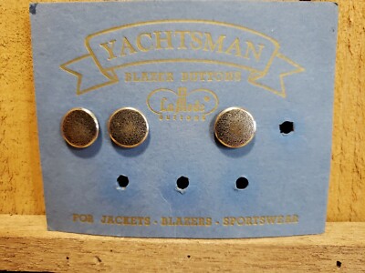 Vintage LaMode Yachtsman 3 left on Card Gold Tone Blazer Buttons New Old Stock