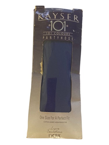 Vintage KAYSER 101 Colours MIDS -TALLS Cotton Gusset Reinforced Toe COBALT Blue