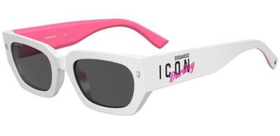 Dsquared2 Sonnenbrille ICON 0017/S  7FT/IR Weiß / Rosa Rauch Damen
