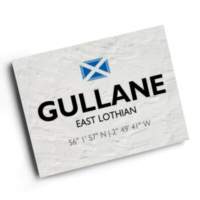 A4 PRINT - Gullane, East Lothian, Scotland - Lat/Long NT4882