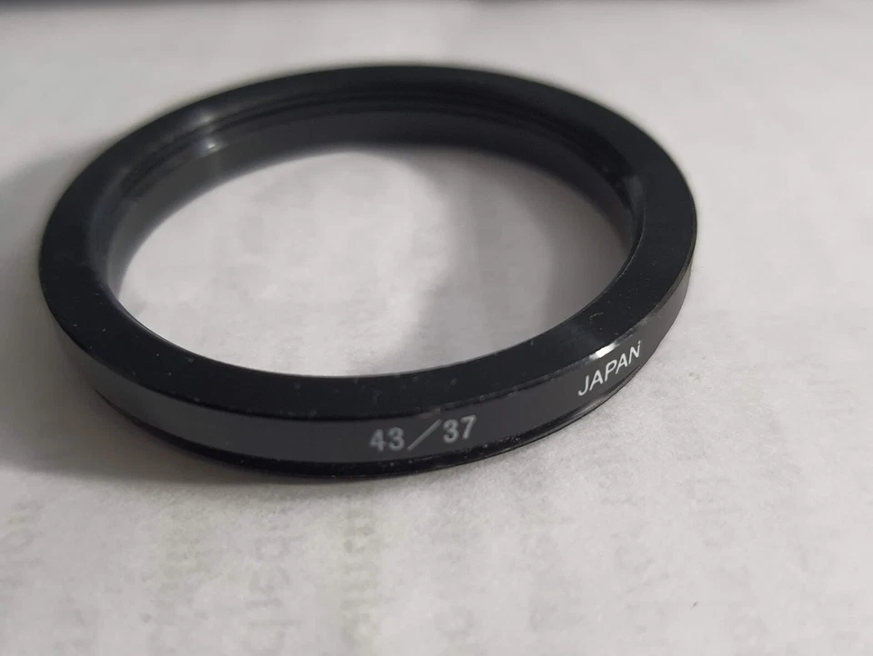 43-37mm Step-Down Lens Filter Ring 43mm-37mm Japan Stepping Metal Adapter 37 mm - Image 4 of 4