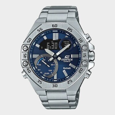 Casio Edifice ECB-10D-2A | Bluetooth Smartphone Link Watch | Blue Dial | Stainle