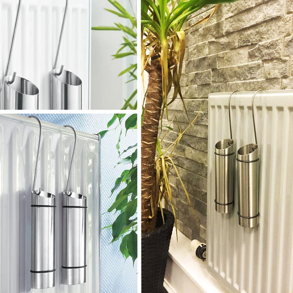 4Pc Stainless Steel Radiator Hanging Humidifiers Set Air Water Humidity Control - Image 3 of 4