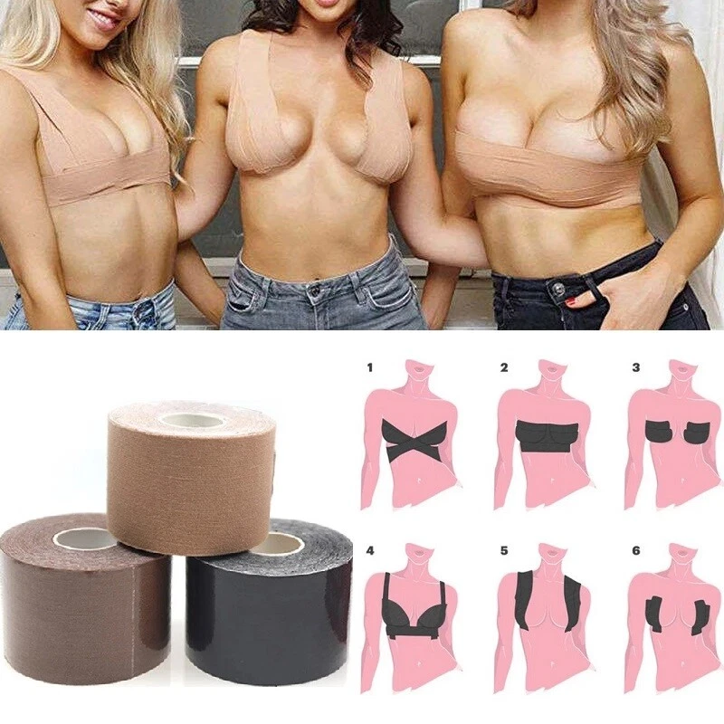 1 Roll 5M Women Invisible Bra Boob Tape Nipple Cover Breast Lift