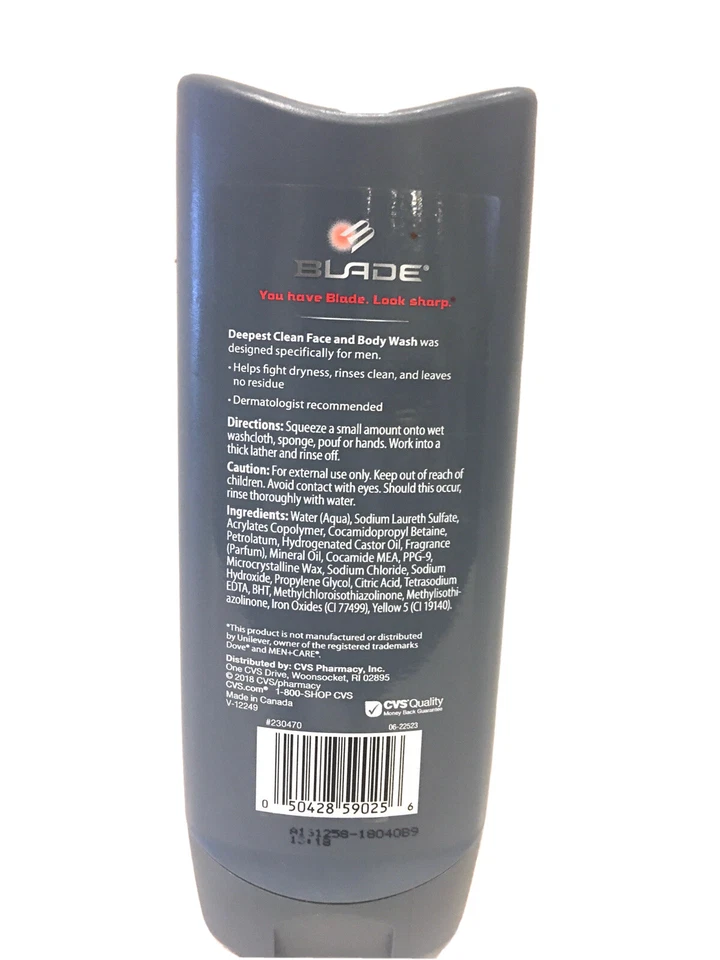 Lâmina para homens limpeza profunda rosto e lavagem corporal 13,5 oz - Imagem 2 de 3