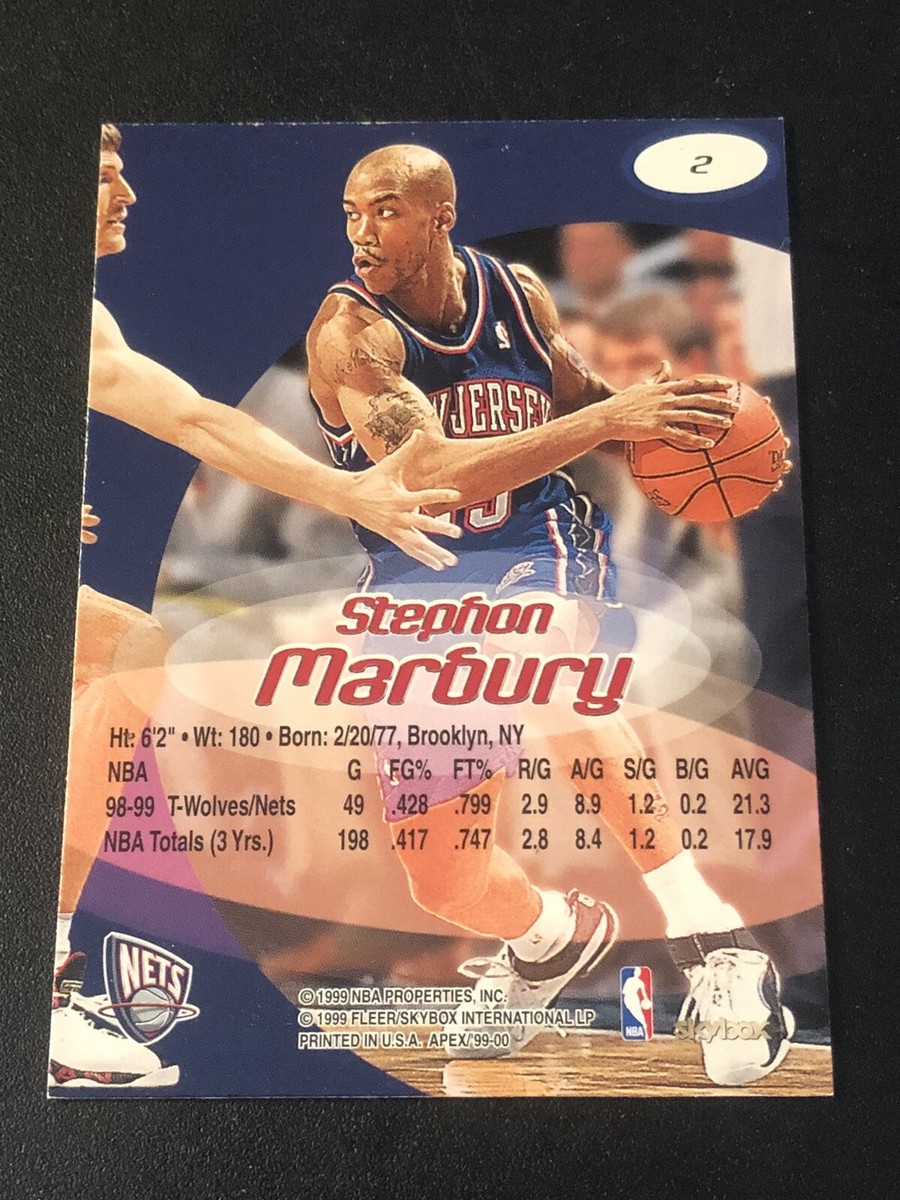 skybox 3D's stephon marbury NBAカード 1999-00 Skybox Apex Stephon Marbury #2 | eBay