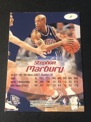 skybox 3D's stephon marbury NBAカード 1999-00 Skybox Apex Stephon Marbury #2 | eBay