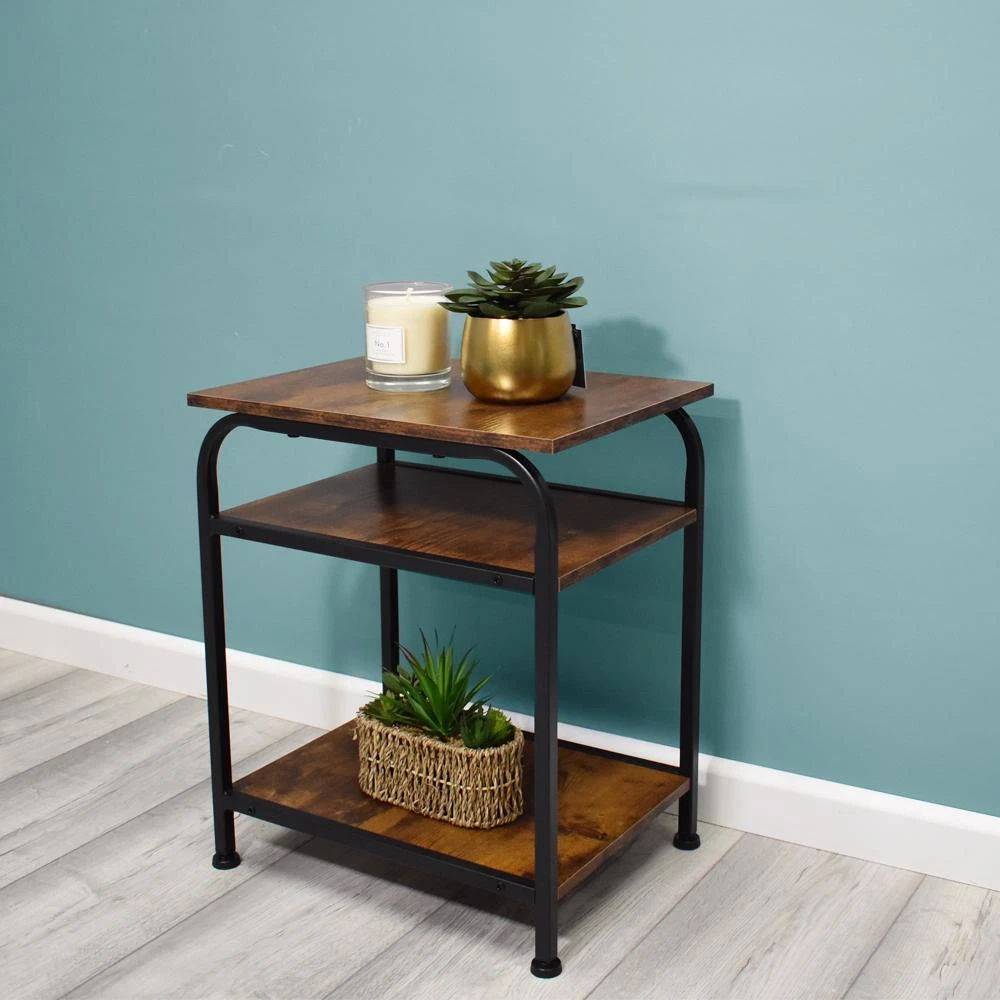 Wood effect side table deals