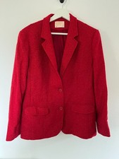 Pendleton Blazer Womens UK 18 Red Marl Textured 100% Virgin Wool USA Vintage
