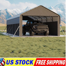 12x24 FT Enclosed Car Ports, Metal Carport wi...