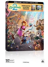 Zootopia 2 Steelbook 4K UHD  Blu-ray  Digital NEW - HELPS STRAYS