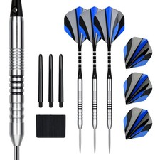 24G 90 Tungsten Professional Steel Tip Darts Set Point Protector