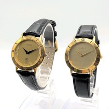 Orologio Gucci 3000M 3000.2M Lotto di 2 Lunette Romane Oro Uomo Per Ricambi...