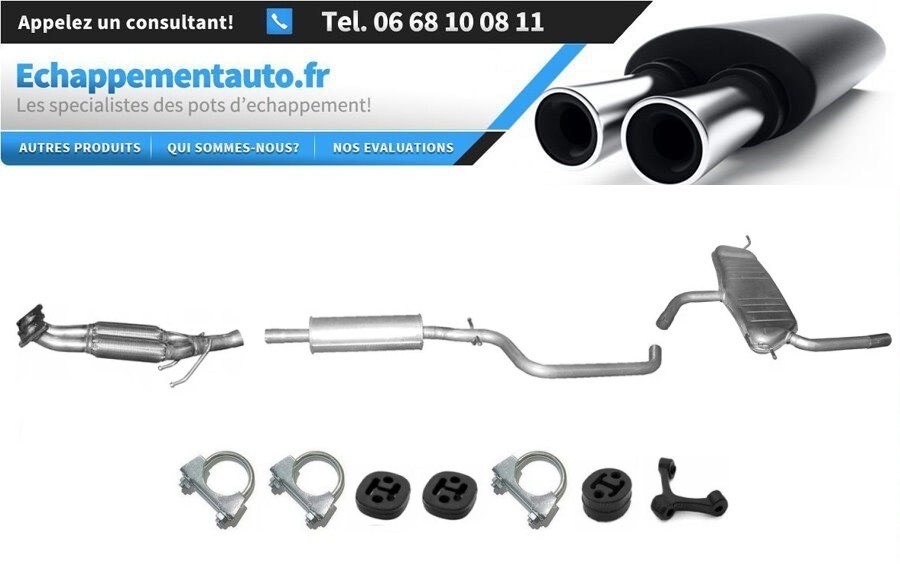 Ligne d'échappement Seat Altea XL 1.6 en acier aluminisé anti-corrosion 5P5253609J