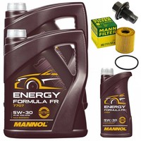 MotoröL Filter Set Mannol 5W30 11 Liter + Schraube FüR Ford Transit Bus 2.2 Tdci