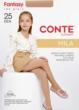 Conte Mila 25 Den - Classic Tights for Girls - 4yr. 6yr. 8yr. 10yr. 12yr. (24S-1