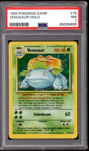 Pokemon Base Set Unlimited Venusaur 15/102 PSA 7