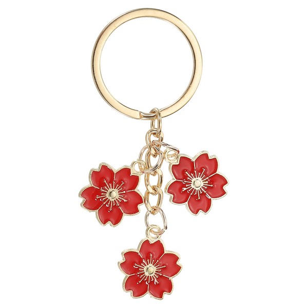 Blumen-SchlüSselanhäNger-AnhäNger, KirschblüTen Emaillierter SchlüSselanhäNger-image