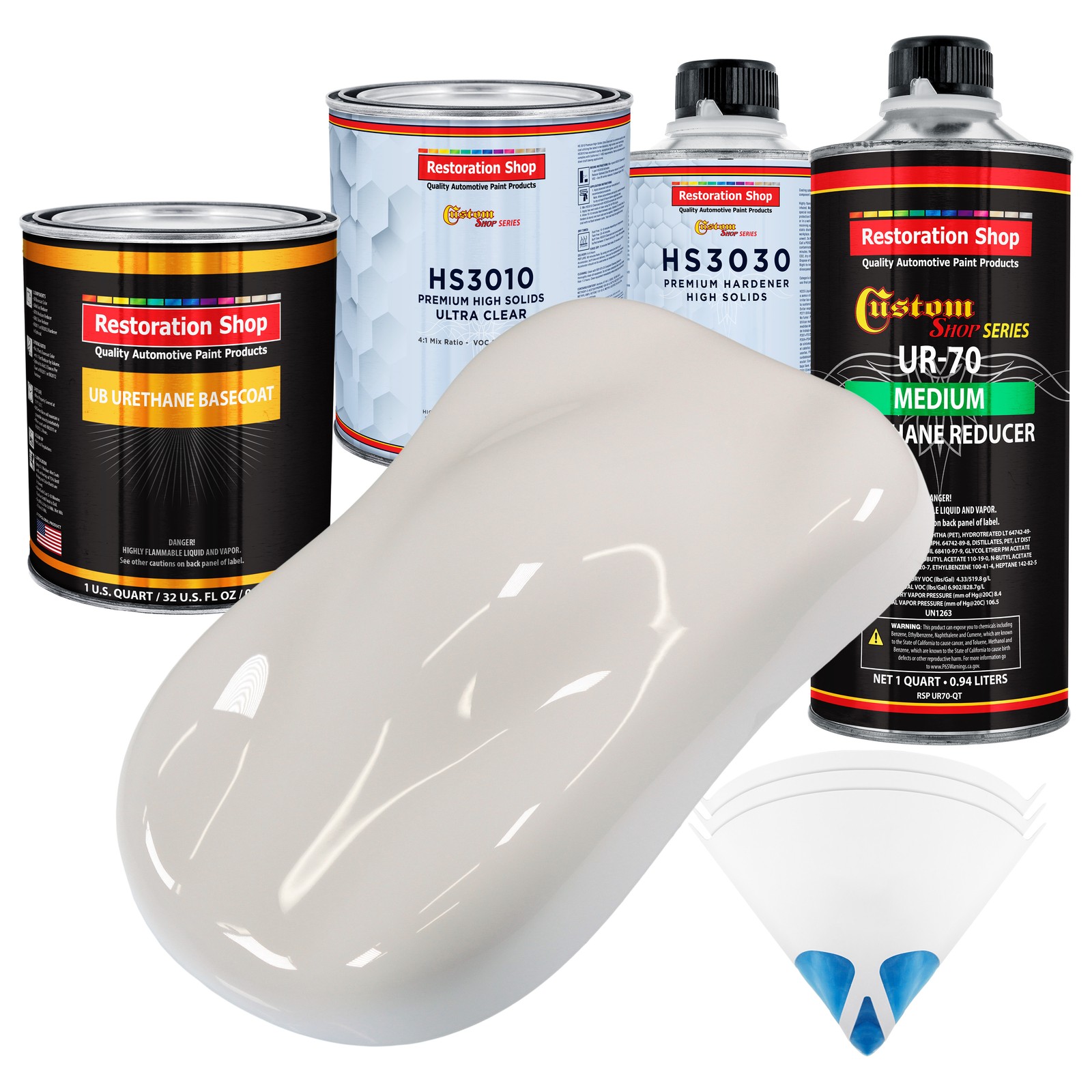Oxford White Premium Urethane Basecoat Clearcoat Auto Paint Kit