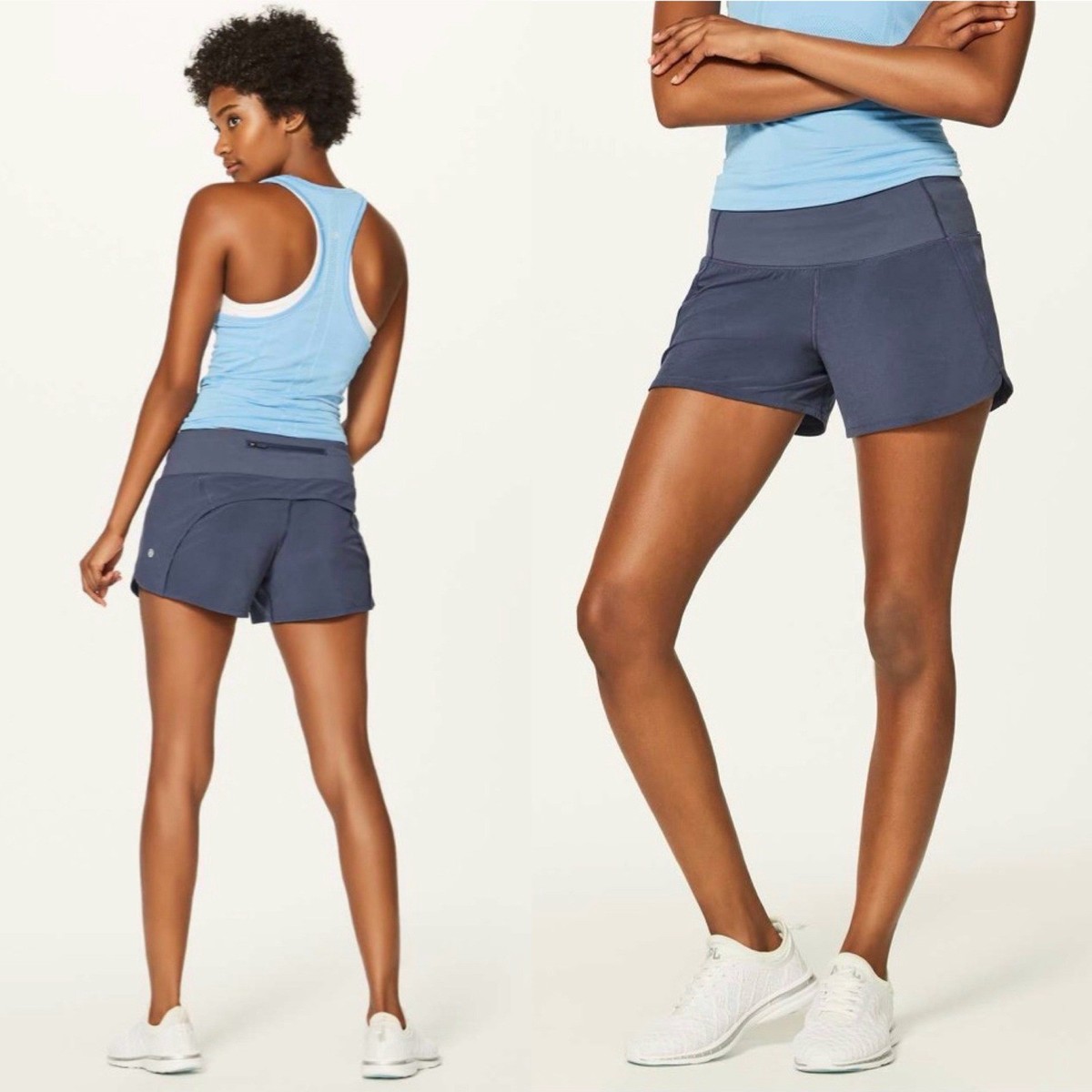 Lululemon Run Times Short II *4" Shadow Blue Size 6 View 3