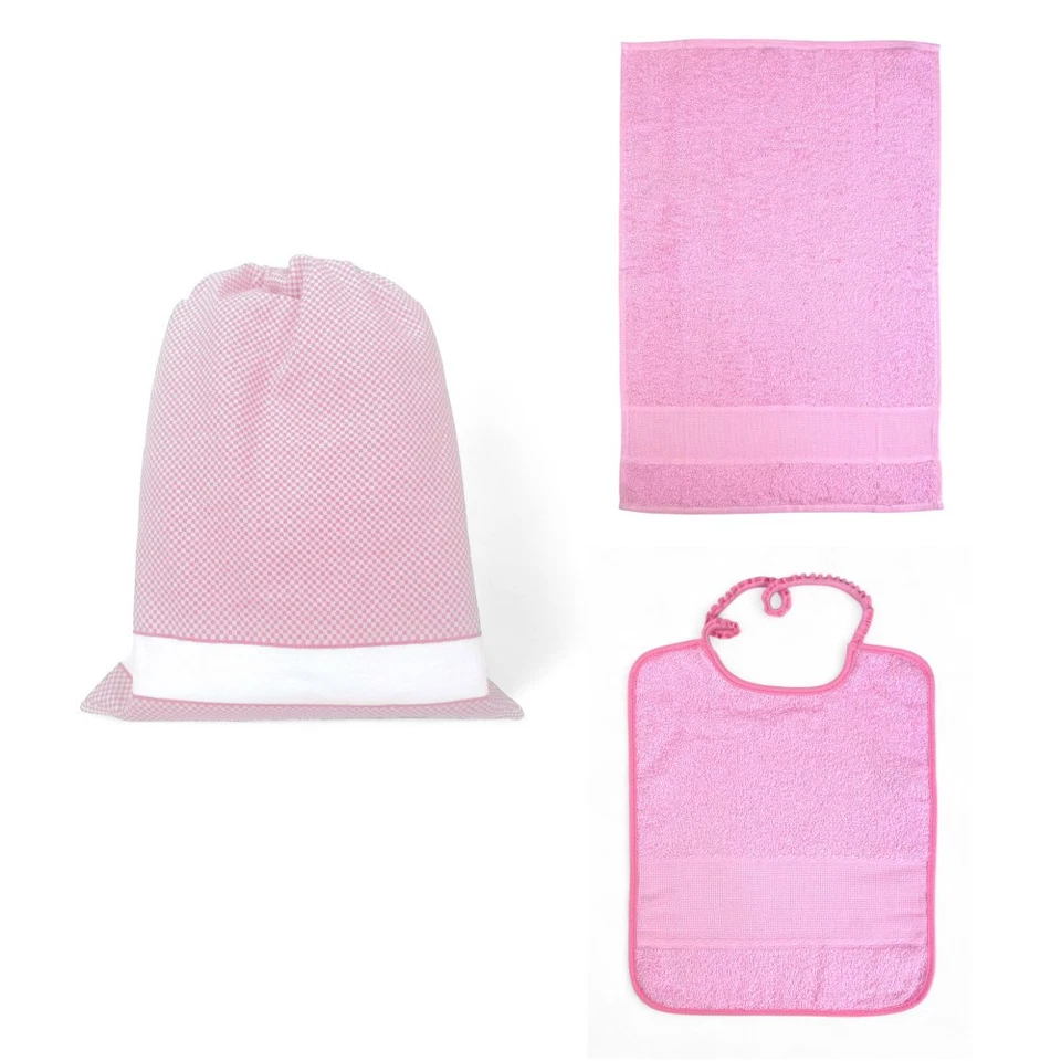 Ensemble de jardin d'enfants nuage en pur coton avec toile AIDA à broder - sac + - Photo 2/4