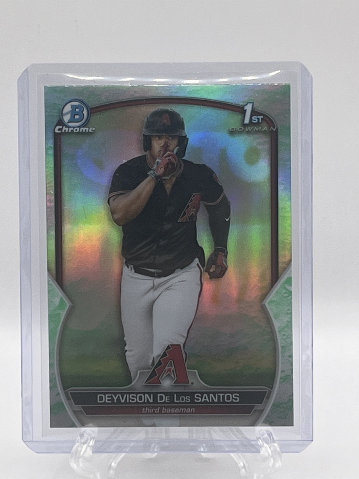 2023 Bowman Deyvison De Los Santos Chrome 1st Lunar Glow Refractor #BCP-116